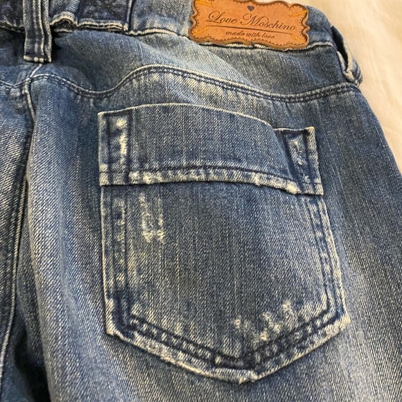 LOVE MOSCHINO Straight Low Rise Distressed Jeans (J2) - Picture 12 of 12